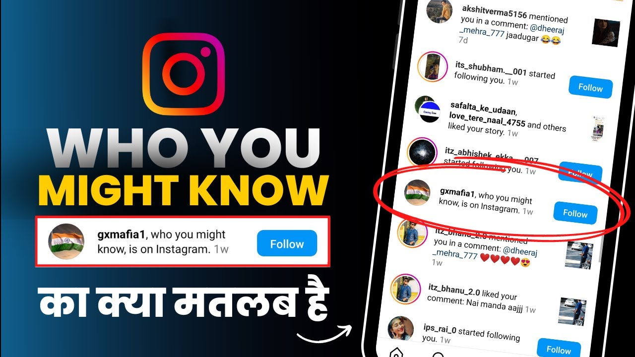 What does who you might know on instagram mean explained 1 what does who you might know on instagram mean
